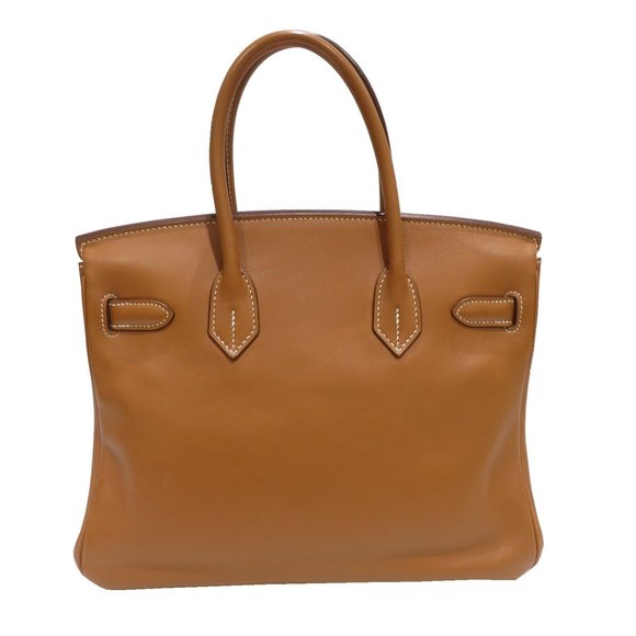 HERMES Hermes Birkin 30 Handbag Gold/Silver Hardware Evercolor □K Stamp D19 W... - Picture 2 of 16